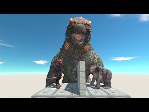 Clash at the Wall Mutant Primates vs Infernals in Godzilla Arena Animal Revolt Battle Simulator