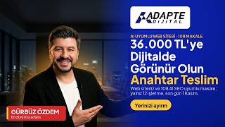 36.000 TL'ye Dijitalde Görünür Olun · AI Uyumlu Web Sitesi + 108 Makale, Anahtar