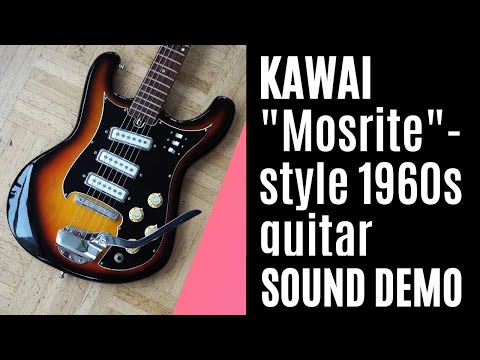 VIDEO! Kawai "Mosrite-style" guitar ~1969 made in Japan - pro setup, player ready image 12