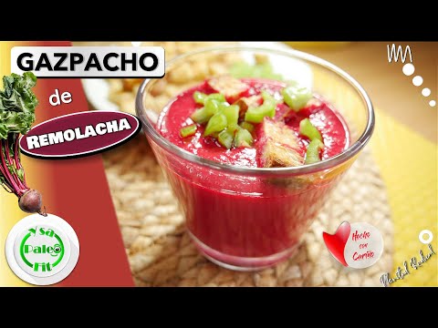 Cómo hacer GAZPACHO de REMOLACHA 🍅 SIN PAN!!!
