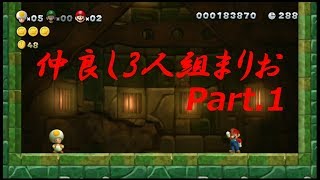ハートフル仲良し3人組マリオブラザーズ【NewスーパーマリオブラザーズUデラックス】