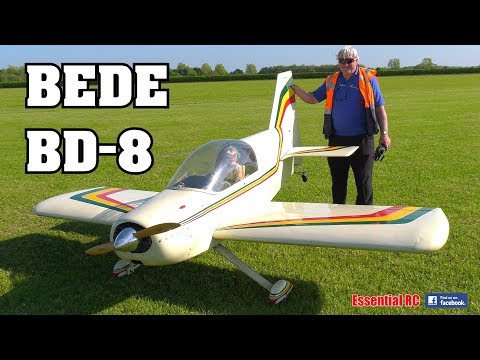 GIANT SCALE RC BEDE BD-8 low-wing single-seat AEROBATIC MONOPLANE