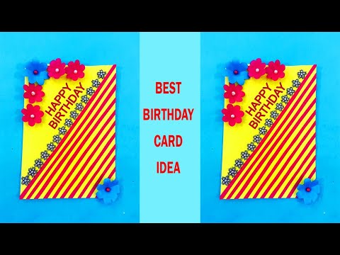 DIY handmade happy birthday card idea | Birthday card making