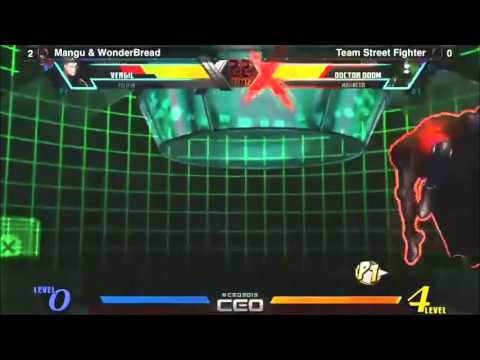 UMvC3 Mangu & WonderBread vs Team Street Fighter - Teams CEO2013 Day 1