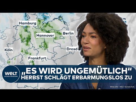 WETTER IN DEUTSCHLAND: "Ungemütlich!" Herbst zeigt sich von seiner kühlen-nassen Seite