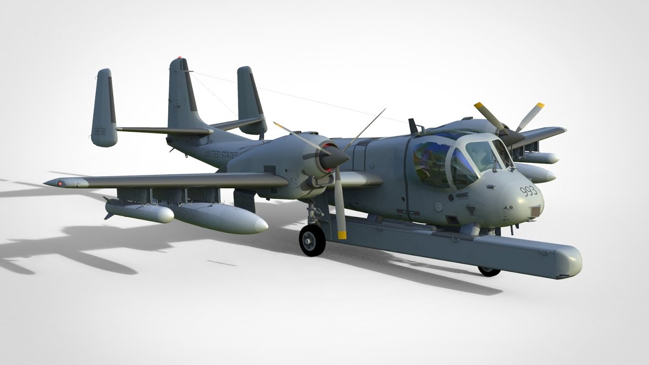 Grumman ov-1d mohawk 3D Model