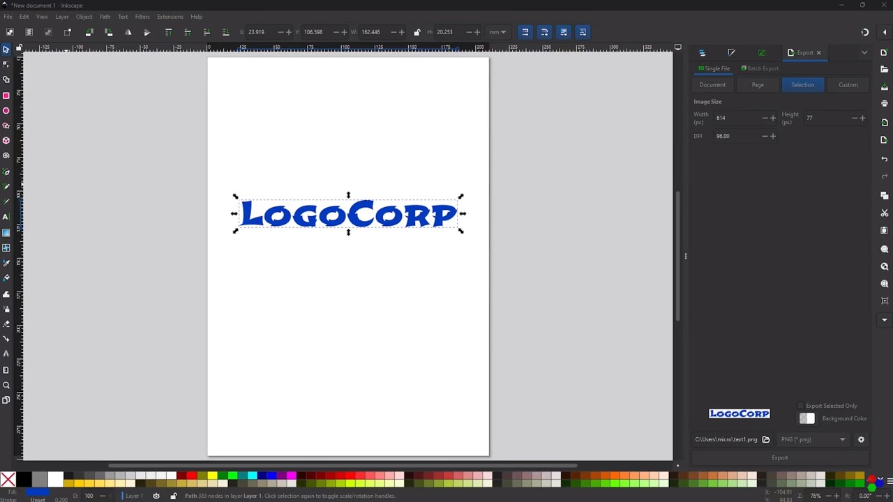 How to Export an Inkscape Vector as an SVG (Scalable Vector Graphics) File