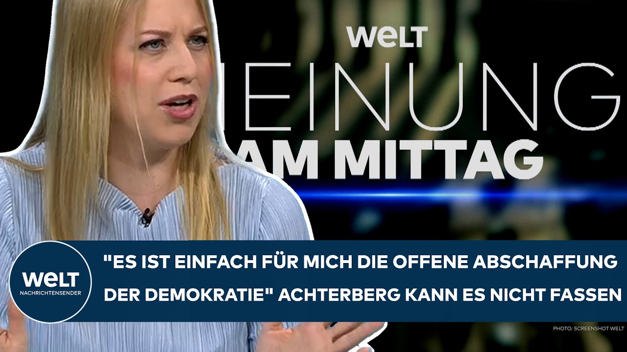 DEUTSCHLAND: Achterberg fassungslos! "Es ist einfach für mich die offene Abschaffung der Demokratie"
