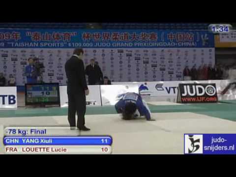 Judo 2009 GP Qingdao: Xiuli Yang (CHN) - Lucie Louette (FRA) [-78kg] final.