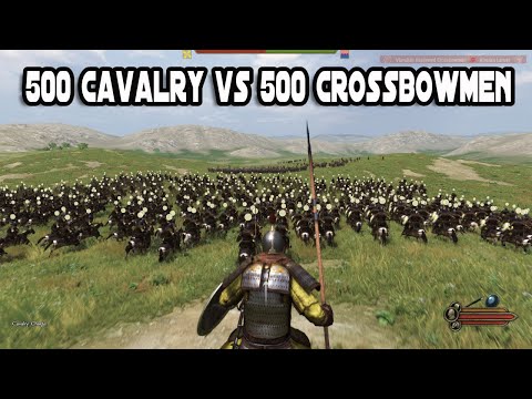 Mount & Blade 2: Bannerlord 500 Cavalry vs 500 Crossbowmen (Epic Cav Charge)