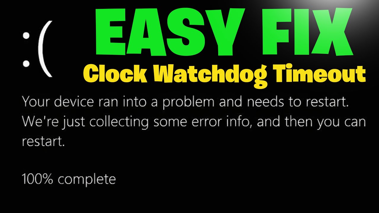 How To Fix CLOCK WATCHDOG TIMEOUT Blue Screen BSOD in Windows - NEW 2026✅