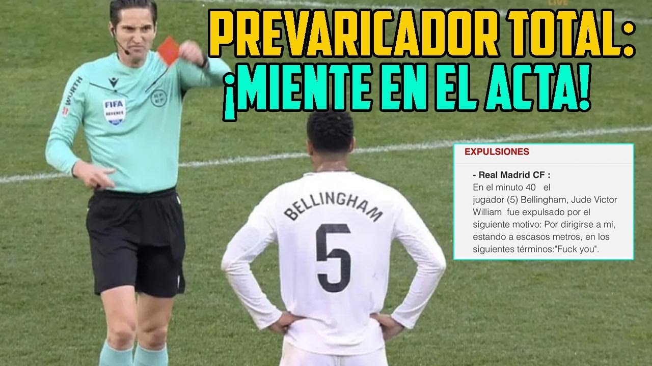 ESCÁNDALO MUNDIAL: MUNUERA MONTERO SIGUE PREVARICANDO Y MIENTE EN EL ACTA CON LO QUE DIJO BELLINGHAM