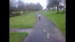 preview picture of video 'Jake 3 Years Old Riding His Bike at Ince Park in Wigan.'