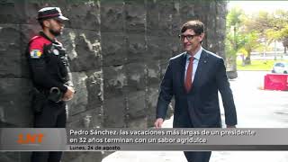 Pedro S&aacute;nchez: las vacaciones m&aacute;s largas de un presidente en 32 a&ntilde;os terminan con sabor agridulce