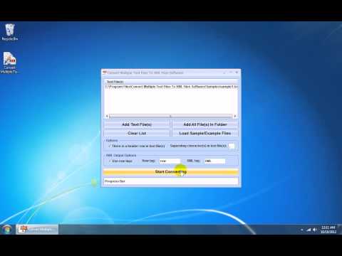 Convert Multiple Text Files To XML Files Software