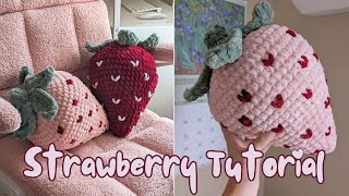 Crochet Strawberry Pillow Tutorial! FREE Amigurumi Pattern Step by Step for Advanced Beginners