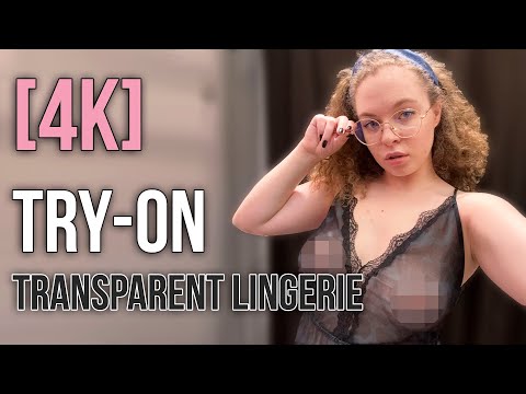 [4K] See Through Try On Haul in Mall with Ashley | Transparent Lingerie
