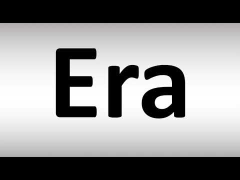 Part of a video titled How to Pronounce Era - YouTube