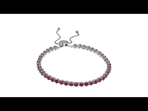 Colleen Lopez 5.61ctw Burmese Ruby Bolo Bracelet