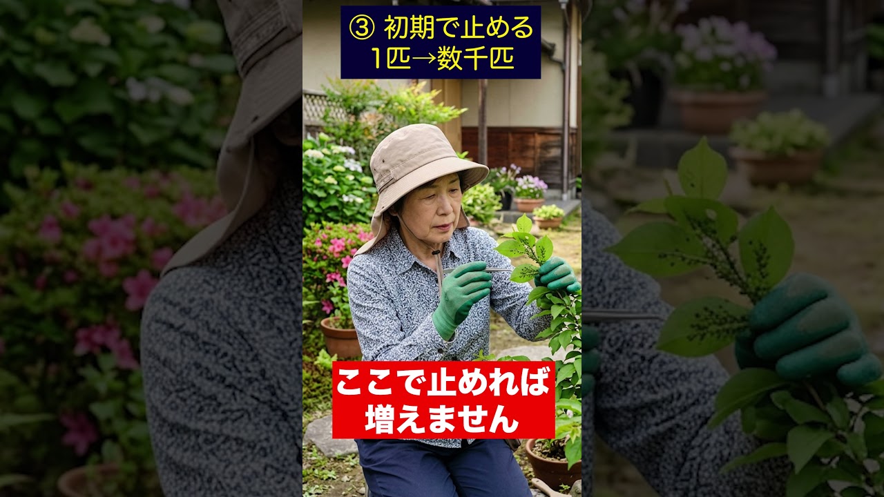 【9割の人が遅い】アブラムシ対策は春前で決まる　#shorts #庭師