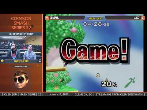 Clemson Smash Series 25 - Losers Semis - LSD (Marth) vs. Jankie (Sheik) - SSBM