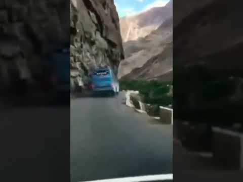 Bus Very Dangerous Driving in Mountains