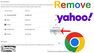 How to remove Yahoo Search from Chrome