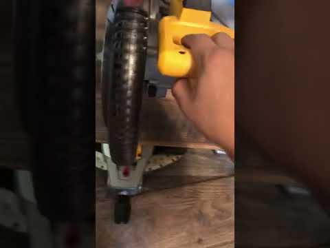 Brand new Dewalt DWS715 miter Saw First cut of laminate. #laminateflooring #dewalt #dws715 #unboxing