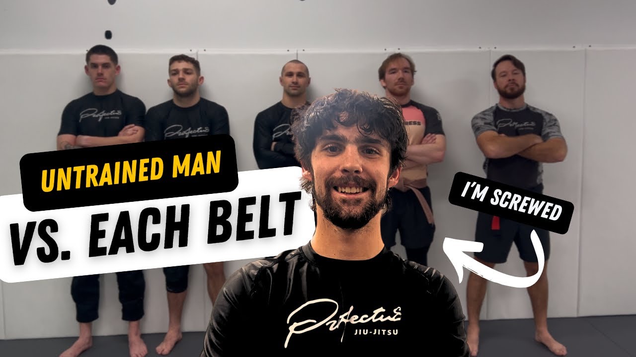 How Long Could The Average Person Survive Against EACH BELT RANK IN JIU-JITSU?
