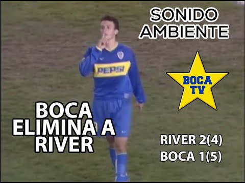 River 2(4) - Boca 1(5) Libertadores 2004 Últimos Minutos | Penales incluidos (SONIDO AMBIENTE)