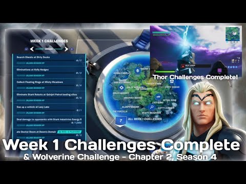 All Week 1 Challenges Complete Guide [Thor & Wolverine Challenges - Chapter 2 Season 4]
