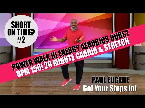 Short On Time?  Power Walk Hi Lo  Aerobics | 20 Minute Workout | 150 BPM High Energy | Get It Done!