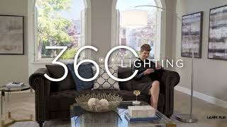 Watch A Video About the Cora Brushed Nickel Arc Floor Lamp