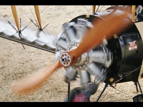 ① RC 1/4 SCALE 9 CYLINDER BENTLEY ROTARY ENGINE AVRO 504K LMA MODEL AIRCRAFT SHOW RAF COSFORD - 2013