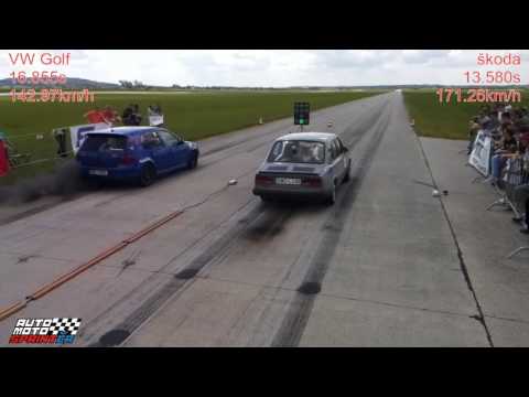 VW Golf vs. škoda Drag Race 1/4M (402m), Letiště Hoškovice, 10.6.2017, automotosprint.cz