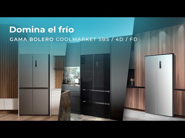 Cecotec Bolero CoolMarket 4D 436 Inox Frigorífico Americano de 4 Puertas Clase E Acero Inoxidable video