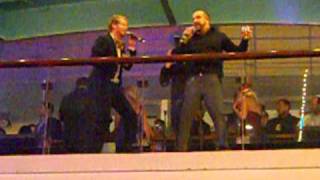 Backstreet Boys Cruise - AJ and Brian "NEW" NKOTBSB Song - Don't turn off the lights