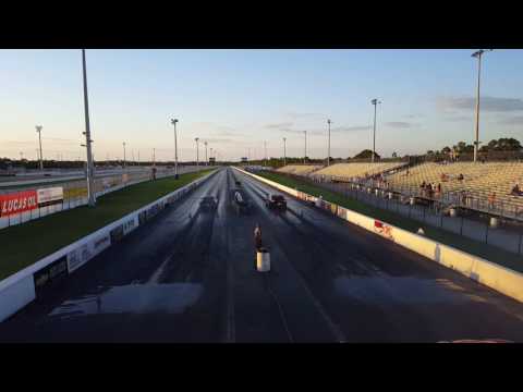 Hellcat on drag radials. First pass at the 1320.