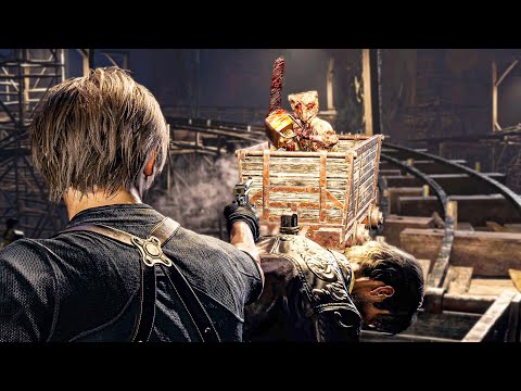 Resident Evil 4 Remake - Minecart Ride (4K)