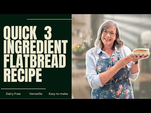 3-Ingredient Flatbread Recipe | Quick & Easy Homemade Flatbread in Minutes!