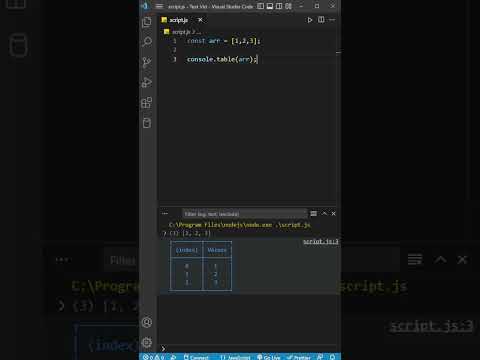 Console Table Javascript Tutorial For Beginners
