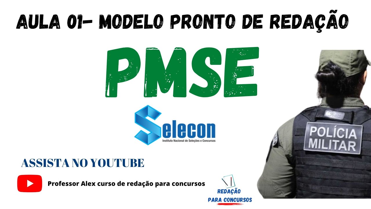 PM SE - Redação - Selecon #pmse #selecon