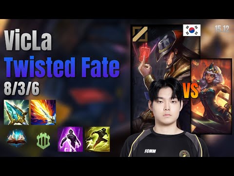 VicLa Mid Twisted Fate vs Qiyana lol KR solo rank Full Game 15.12 | 빅라 트위스티드 페이트 vs 키아나
