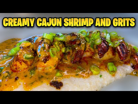 “Creamy Cajun Shrimp and Grits Recipe - Southern Style Comfort Food"