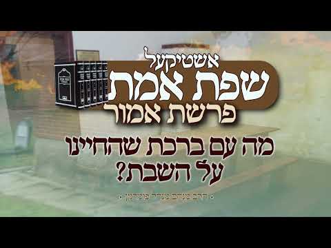 אשטיקעל שפת אמת - פרשת אמור