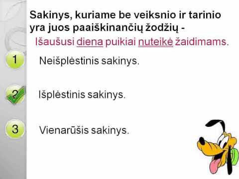 Išplėstinis ir neišplėstinis sakinys