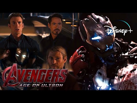 Avengers: Age Of Ultron | Avengers Vs Ultron - First Fight Scene | Disney+ [2015]