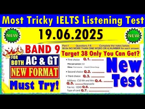 IELTS LISTENING PRACTICE TEST 2025 WITH ANSWERS | 19.06.2025