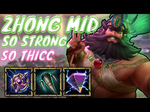 ZHONGTHICCAF IS META | Smite Season 9 Conquest | OWNING THAT MID LANE
