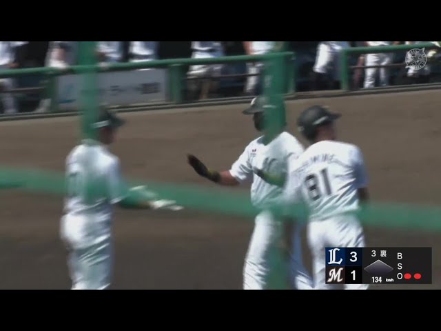 【ファーム】青空に舞い上がるアーチ!! マリーンズ・山本大斗が勝ち越しの9号2ランHR!!  2023年7月16日 千葉ロッテマリーンズ 対 埼玉西武ライオンズ